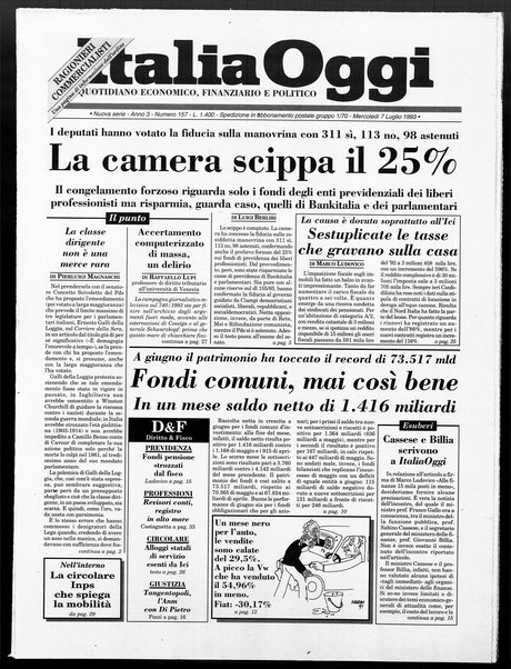 Italia oggi : quotidiano di economia finanza e politica